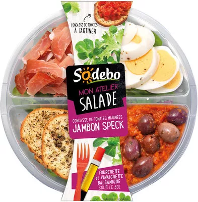 Mon atelier salade - Jambon speck Sodebo, mon atelier salade 240  g, code 3242274501051