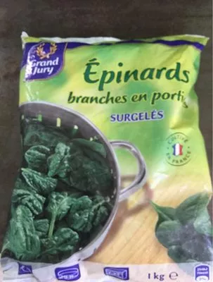 Epinards branches en portions surgelés Grand Jury 1 kg, code 3245390126085