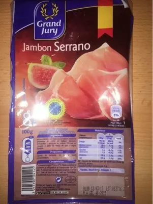 Jambon Serrano Grand Jury 100 g, code 3245390194145