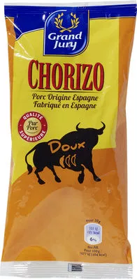 Chorizo doux Grand jury,  Carrefour 225 g, code 3245390217752