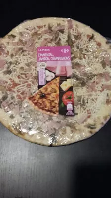 la pizza emmental, jambon, champignons carrefour 450g, code 3245412149184