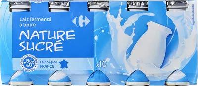 Lait fermenté à boire Nature sucré Carrefour 100 g, code 3245412217517