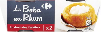 Le baba au rhum Carrefour 280 g (2 x 140 g), code 3245412404474