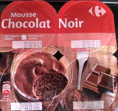 Mousse au chocolat noir Carrefour 240 g (4 x 60 g), code 3245412730627