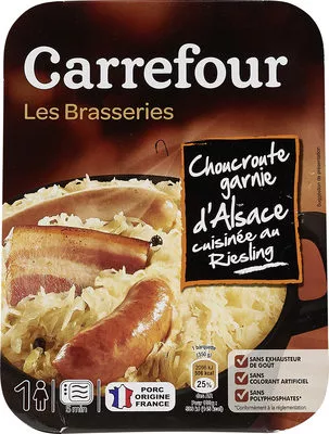 Choucroute garnie d'Alsace cuisinée au Riesling Carrefour 350 g, code 3245413832719