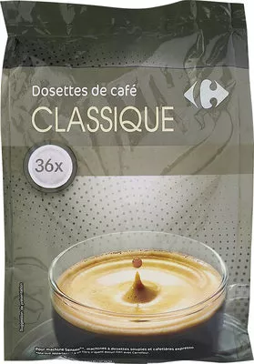 Dosettes de café Classique Carrefour 252 g 36 dosettes, code 3245414249950