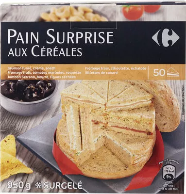 Pain Surprise Aux Céréales Carrefour 950 g, code 3245414664869