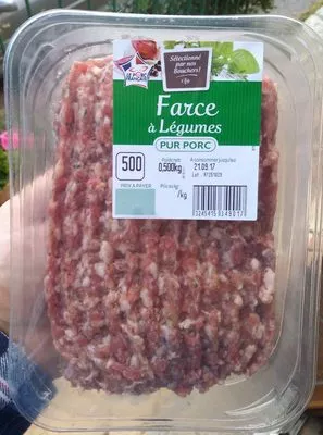 Farce à légumes pur porc Auchan 500 g, code 3245415349017