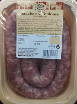 Saucisse de Toulouse traditionnelle Reflets de France 500 g, code 3245415407373