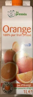 Orange 100% Pur Fruit Pressé Auchan 1 L e, code 3248340050416