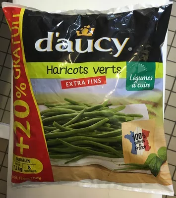 Haricots verts extra fins (+20% gratuit) D'Aucy 1,2 kg, code 3248451023125