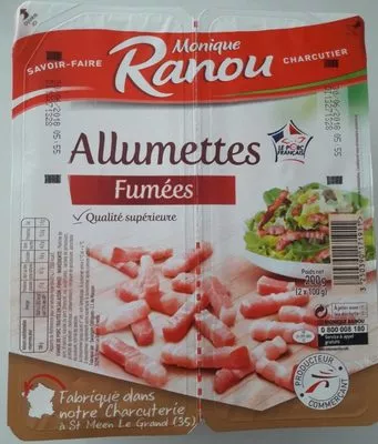 Allumettes de Lardons Fumés Monique Ranou 2 * 100 g (200 g), code 3250390171911