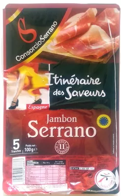 Jambon Serrano Itinéraire des saveurs, Sélection Intermarché 100 g, code 3250390468837