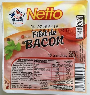 Filet de Bacon Netto 200 g, code 3250390657576