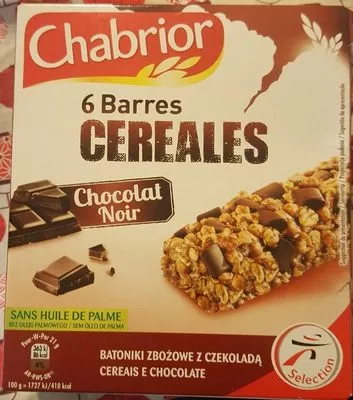 Chabrior Barres Céréales Chocolat noir Chabrior , code 3250390828907