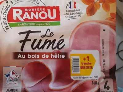 Jambon Fume Monique, Ranou 4 tranches, code 3250390898665