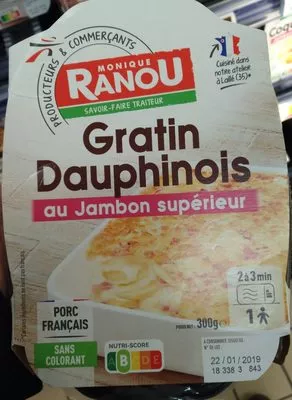 Gratin Dauphinois au Jambon Monique Ranou 300 g, code 3250390928171