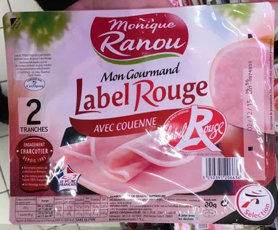 Mon Gourmand Label Rouge avec couenne Monique Ranou 80 g, code 3250391206636