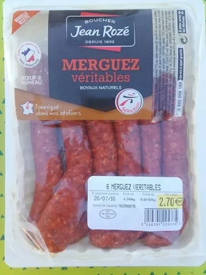 Merguez véritables Jean Rozé 300g, code 3250391225385