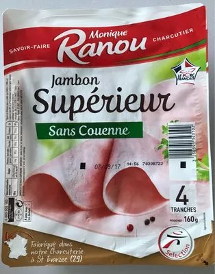 Jambon supérieur sans couenne Monique Ranou 160 g (4 tranches), code 3250391343102