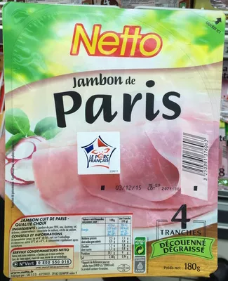 Jambon de Paris Netto 180 g, code 3250391376063