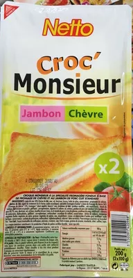 Croc' Monsieur Jambon Chèvre Netto 2 * 100 g (200 g), code 3250391420988