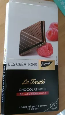 Les Créations Le Fruité Chocolat Noir Eclats Framboise Ivoria 100 g, code 3250391503865