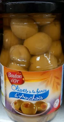 Olives à la farce d'Anchois Bouton d'Or 198 g (égoutté : 120 g), code 3250391522439