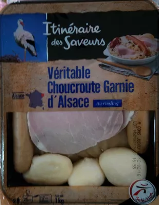 Véritable choucroute garnie d'Alsace au riesling Itinéraire des Saveurs, Sélection Les Mousquetaires 1000 g, code 3250391607983