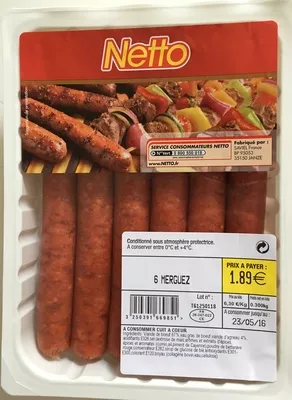 6 Merguez Netto 0,300 kg, code 3250391669851