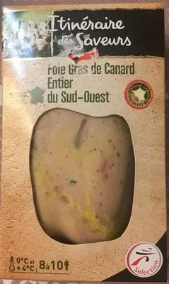 Foie Gras de Canard Entier du Sud-Ouest Itinéraire des Saveurs, Intermarché 320 g, code 3250391751976