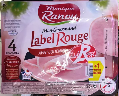 Mon Gourmand Label Rouge avec couenne Monique Ranou 200 g, code 3250391784028