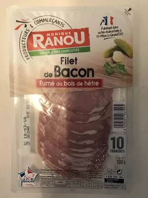 Filet de Bacon fumé Monique Ranou 100 g, code 3250391967995