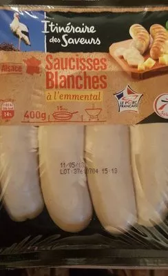 Saucisses blanches à l'emmental Itinéraire des Saveurs 400 g, code 3250392058296