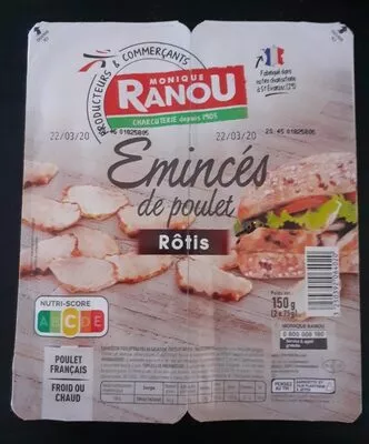 Emincés de Poulet Grillé Monique Ranou 2 * 75 g (150 g), code 3250392064020