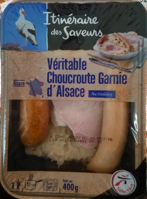 Véritable choucroute garnie d'Alsace au riesling Itinéraire des Saveurs 400 g, code 3250392149246