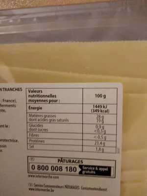 La Tomme tranchettes Pâturages 200g, code 3250392343576