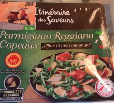 Parmigiano Reggiano copeaux affiné 12 mois Itinéraire Des Saveurs, Sélection Intermarché 80 g, code 3250392349486