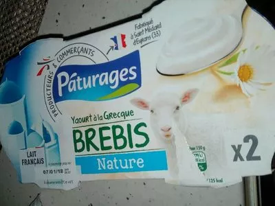 Yaourt à la grecque brebis nature Pâturages , code 3250392483791