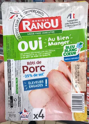 Roti de porc bleu blanc coeur Monique Ranou 160 g, code 3250392493448