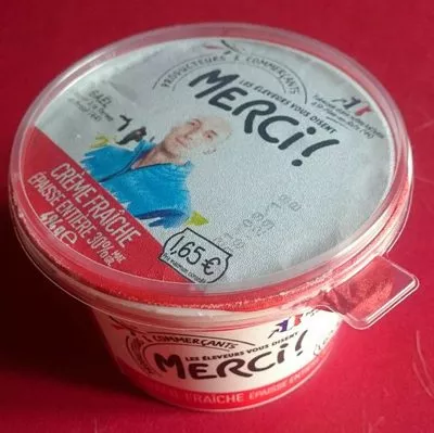 Crème fraîche épaisse entière Les éleveurs vous disent merci !, Intermarché 494 g, 50 cl, code 3250392605803