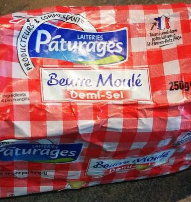 Beurre moulé demi-sel Paturages , code 3250392730390