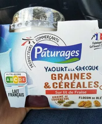 Yahourt a la grecque graines et cereales Paturages , code 3250392743529