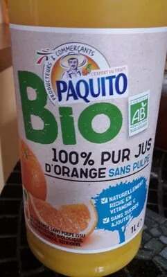 Jus d'orange sans pulpe Paquito , code 3250392781767