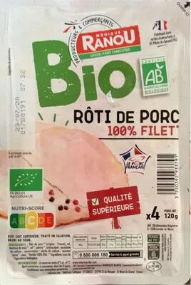 Roti de porc Monique Ranou, Intermarché 120 g, code 3250392933791