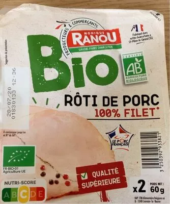 Roti de porc bio Monique Ranou, Intermarché , code 3250392933821