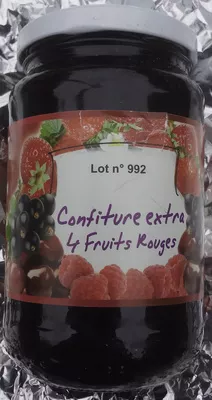 Confiture extra 4 fruits rouges Delvert 450 g, code 3251140008785