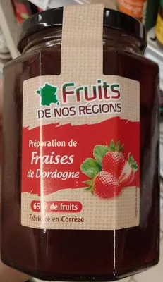 Préparation de fraises de Dordogne Fruits de nos régions 315 g, code 3251140200110