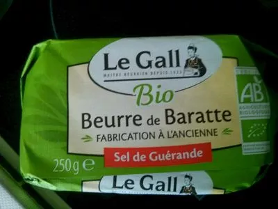 Beurre de Barratte bio au sel de Guérande Le Gall 250 g e, code 3252920015054