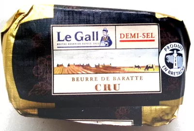 Beurre de baratte cru demi-sel Le Gall, Laiterie Le Gall 250 g, code 3252920015351